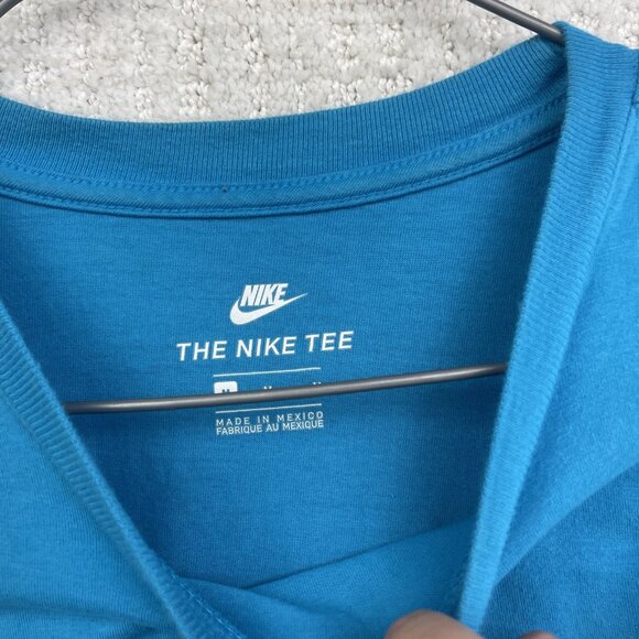 Y2K Nike Worldwide Long Sleeve Shirt Mens Size M Tee Blue / Orange Globe - Picture 9 of 13